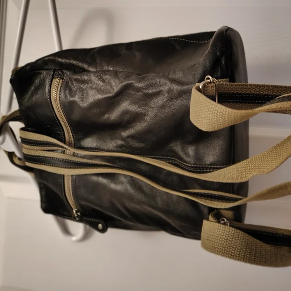 Womens SOULIER Brown Leather Backpack - Picture 2 of 4